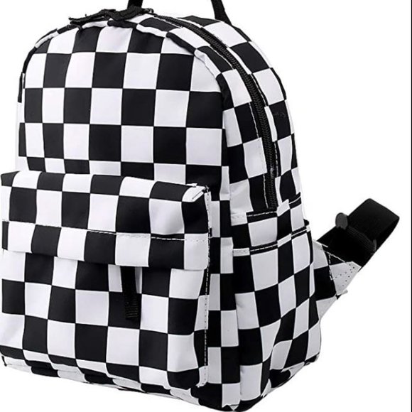 Loomiloo Mini Backpack B + W Check Design - NWT - Picture 2 of 2